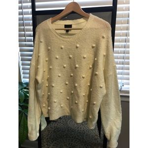 White Pom Pom Sweater